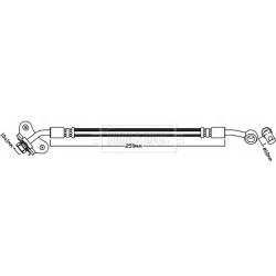 Brake Hose Pipe BORG & BECK BBH8140 OE Ref 58738-4D-000 BORG & BECK