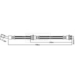 Brake Hose Pipe BORG & BECK BBH8142 OE Ref 46210-CA00E BORG & BECK