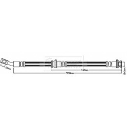 Brake Hose Pipe BORG & BECK BBH8143 OE Ref 46210-CA00A