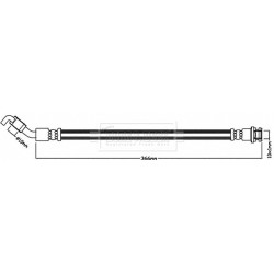Brake Hose Pipe BORG & BECK BBH8149 OE Ref 51580-77K00 BORG & BECK