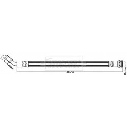Brake Hose Pipe BORG & BECK BBH8150 OE Ref 51570-77K00 BORG & BECK