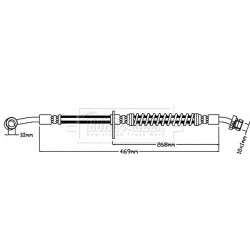 Brake Hose Pipe BORG & BECK BBH8151 OE Ref 58731-1G-000