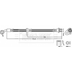 Brake Hose Pipe BORG & BECK BBH8156 OE Ref 01465-S5B-000
