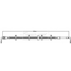 Brake Hose Pipe BORG & BECK BBH8161 OE Ref 504175595 BORG & BECK