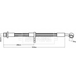 Brake Hose Pipe BORG & BECK BBH8163 OE Ref 01465-TR0-A00