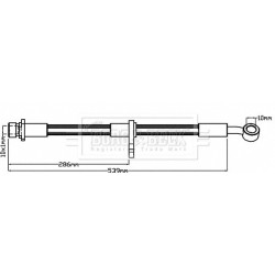 Brake Hose Pipe BORG & BECK BBH8164 OE Ref 01464-TR0-A00