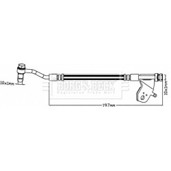 Brake Hose Pipe BORG & BECK BBH8175 OE Ref 58737-1J300
