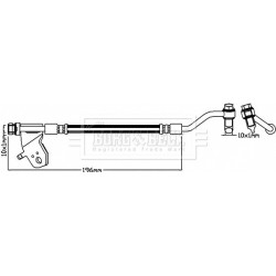 Brake Hose Pipe BORG & BECK BBH8176 OE Ref 58738-1J300