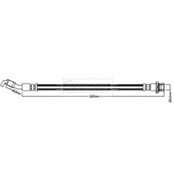 Brake Hose Pipe BORG & BECK BBH8178 OE Ref 58737-2S100