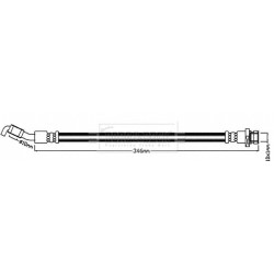 Brake Hose Pipe BORG & BECK BBH8181 OE Ref 58738-2S500 BORG & BECK