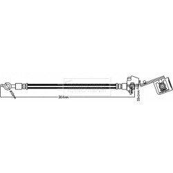 Brake Hose Pipe BORG & BECK BBH8186 OE Ref 58737-A6400 BORG & BECK