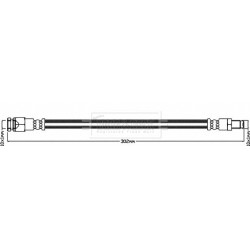 Brake Hose Pipe BORG & BECK BBH8196 OE Ref 4650B133 BORG & BECK