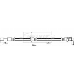 Brake Hose Pipe BORG & BECK BBH8197 OE Ref 26590-SA020