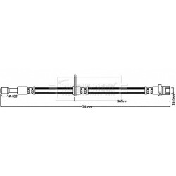 Brake Hose Pipe BORG & BECK BBH8198 OE Ref 26590-SA030 BORG & BECK