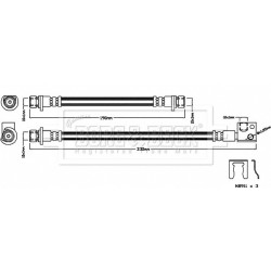 Brake Hose Pipe BORG & BECK BBH8200 OE Ref 01468-TV0-E00