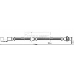 Brake Hose Pipe BORG & BECK BBH8201 OE Ref 26590-SC010 BORG & BECK