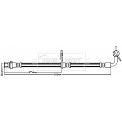 Brake Hose Pipe BORG & BECK BBH8203 OE Ref 26591-AJ090