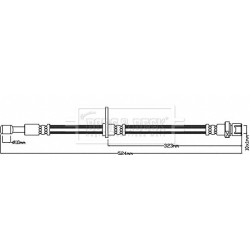 Brake Hose Pipe BORG & BECK BBH8205 OE Ref 26540-FE030 BORG & BECK