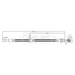 Brake Hose Pipe BORG & BECK BBH8206 OE Ref 26540-FE020 BORG & BECK
