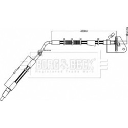 Brake Hose Pipe BORG & BECK BBH8210 OE Ref 52080428-AA BORG & BECK