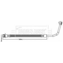 Brake Hose Pipe BORG & BECK BBH8216 OE Ref 58738-1Y-300