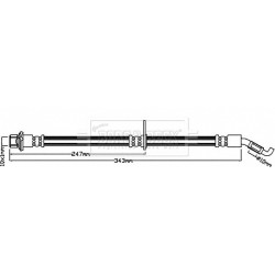 Brake Hose Pipe BORG & BECK BBH8217 OE Ref 90947-02G33