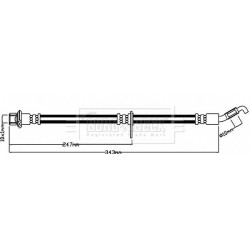 Brake Hose Pipe BORG & BECK BBH8218 OE Ref 90947-02G32