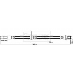 Brake Hose Pipe BORG & BECK BBH8219 OE Ref 26590-AJ050 BORG & BECK
