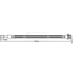 Brake Hose Pipe BORG & BECK BBH8221 OE Ref 46211-VB20A