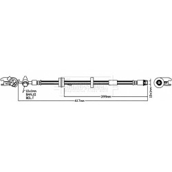 Brake Hose Pipe BORG & BECK BBH8223 OE Ref 4806.R1 BORG & BECK