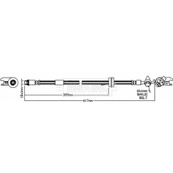 Brake Hose Pipe BORG & BECK BBH8224 OE Ref 4806.R2