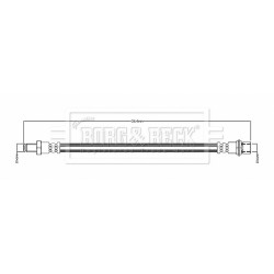 Brake Hose Pipe BORG & BECK BBH8225 OE Ref 90947-02F27 BORG & BECK
