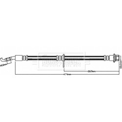 Brake Hose Pipe BORG & BECK BBH8227 OE Ref 9094702F88