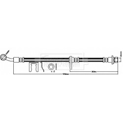 Brake Hose Pipe BORG & BECK BBH8230 OE Ref 01464-TV0-E01 BORG & BECK