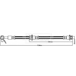 Brake Hose Pipe BORG & BECK BBH8232 OE Ref 46211-1AA1A