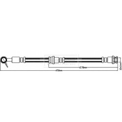 Brake Hose Pipe BORG & BECK BBH8237 OE Ref 51550-76A10 BORG & BECK