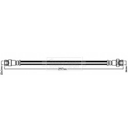 Brake Hose Pipe BORG & BECK BBH8242 OE Ref 58737-2D050