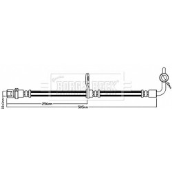Brake Hose Pipe BORG & BECK BBH8243 OE Ref 26591-AJ070