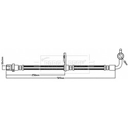 Brake Hose Pipe BORG & BECK BBH8244 OE Ref 26591-AJ060
