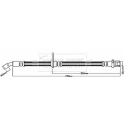 Brake Hose Pipe BORG & BECK BBH8250 OE Ref 26590-FG000 BORG & BECK