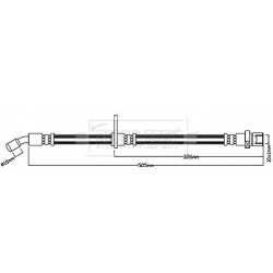 Brake Hose Pipe BORG & BECK BBH8260 OE Ref 26590-FG030 BORG & BECK
