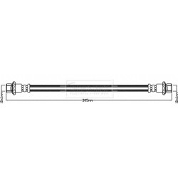 Brake Hose Pipe BORG & BECK BBH8265 OE Ref 90947-02F41 BORG & BECK