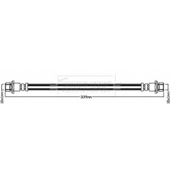 Brake Hose Pipe BORG & BECK BBH8266 OE Ref 90947-02F40 BORG & BECK