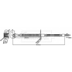 Brake Hose Pipe BORG & BECK BBH8268 OE Ref 58731-2H000