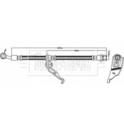 Brake Hose Pipe BORG & BECK BBH8280 OE Ref 01465-TA0-A00 BORG & BECK