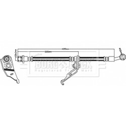 Brake Hose Pipe BORG & BECK BBH8281 OE Ref 01464-TA0-A00 BORG & BECK
