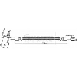 Brake Hose Pipe BORG & BECK BBH8289 OE Ref 58738-3Z000