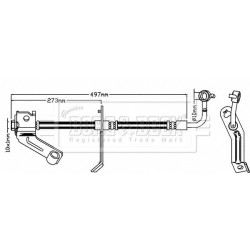Brake Hose Pipe BORG & BECK BBH8292 OE Ref 58731-2T600 BORG & BECK