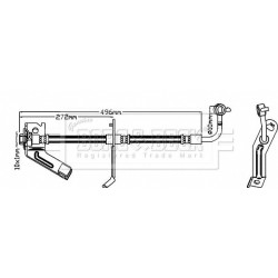 Brake Hose Pipe BORG & BECK BBH8293 OE Ref 58732-2T-600 BORG & BECK
