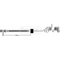 Brake Hose Pipe BORG & BECK BBH8303 OE Ref 58738-2K-001